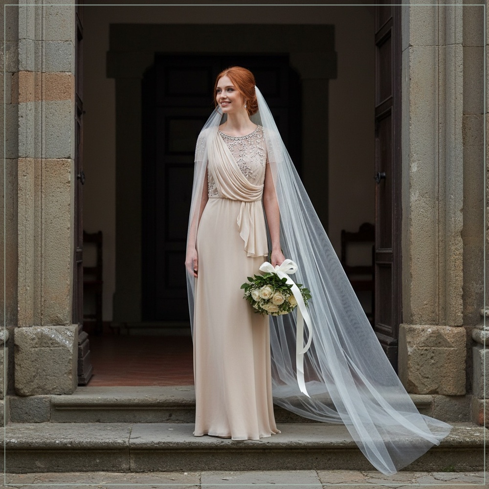 $3400 New Temperley London Statuesque Draped Embellished Silk Runway Gown